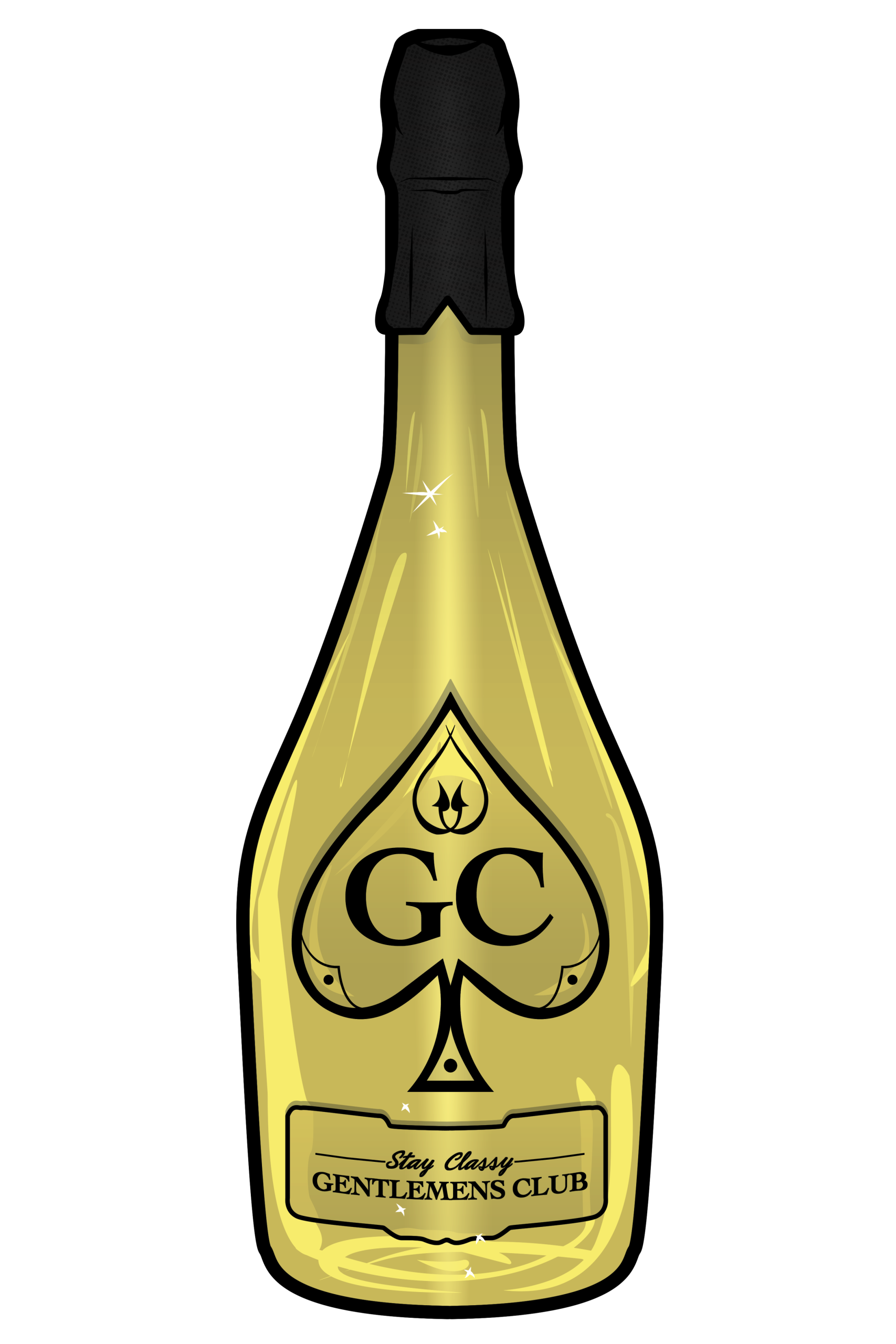 GC Champagne Bottle Sticker